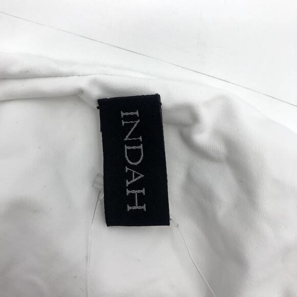 Indah Sal Skimpy Bikini Swim Bottom S High Cut Stretch Fit Swimwear White NWT - Picture 3 of 6